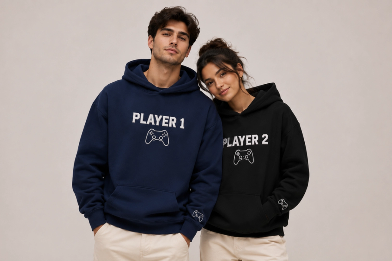 Player 1 and Player 2 Hoodies
