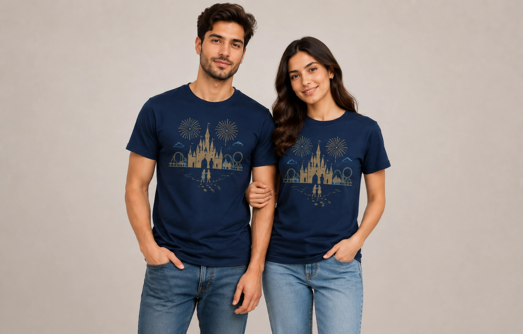 Theme Park Couple T-Shirts