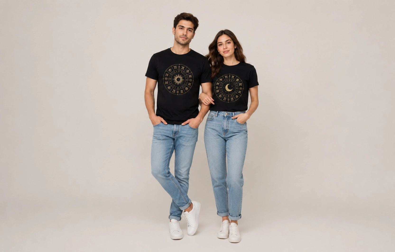Zodiac and Astrology Couple T-Shirts
