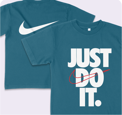 Digital clothing design mockup on hoodie and t-shirt with 'Mock it', 'JUST DO IT', and 'MUSIC TO MY HEART' graphics.
